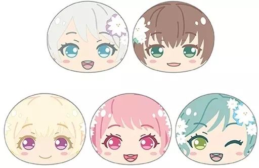 【中古】ぬいぐるみマスコット・ぬいぐるみバッジ 全5種セット 「BanG Dream! ガールズバンドパーティ! おまんじゅうにぎにぎマスコット ver.Pastel*Palettes」
