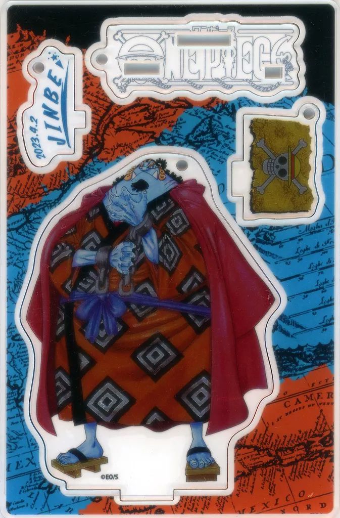 【中古】アクリルスタンド・アクリルパネル ジンベエ バースデイジオラマフィギュア-kirat☆-(2023) 「ワンピース」