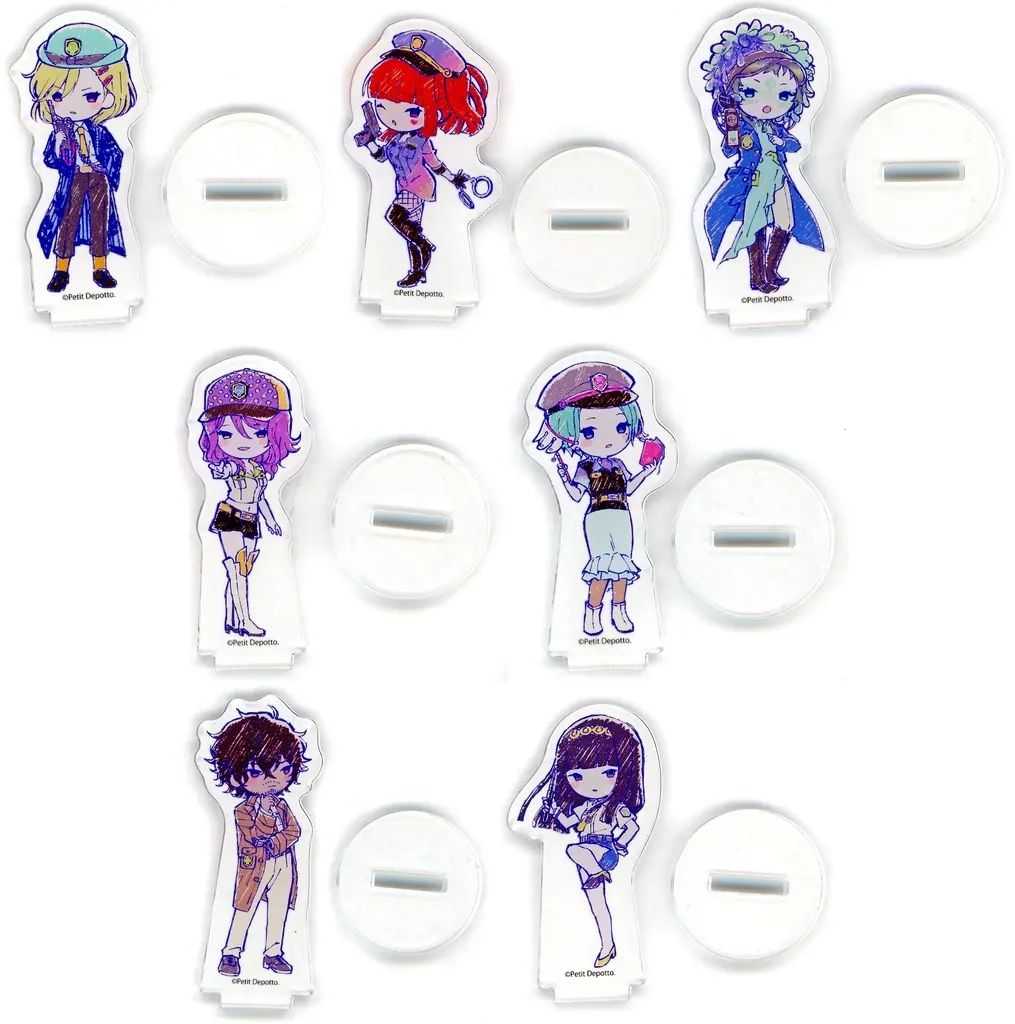 【中古】アクリルスタンド・アクリルパネル 全7種セット 「グノーシア×eeo Cafe GraffArt 第4弾 アクリルぷちスタンド 01/宇宙警察ver.(グラフアートイラスト)」