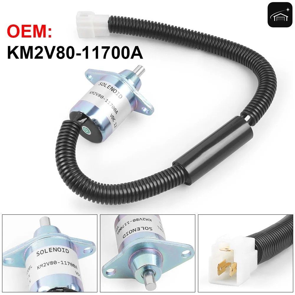 12V燃料遮断ソレノイドバルブ ディーゼルエンジン発電機オイルストップソレノイドバルブ KM2V80-11700A