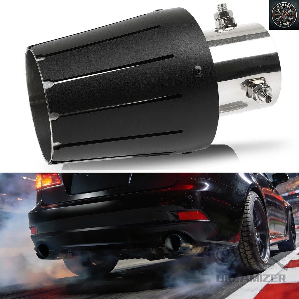 2.5インチ インレット 4.0インチ アウトレット エキゾースト テールパイプ チップ ステンレス スバル インプレッサ 戦闘機 スタイル