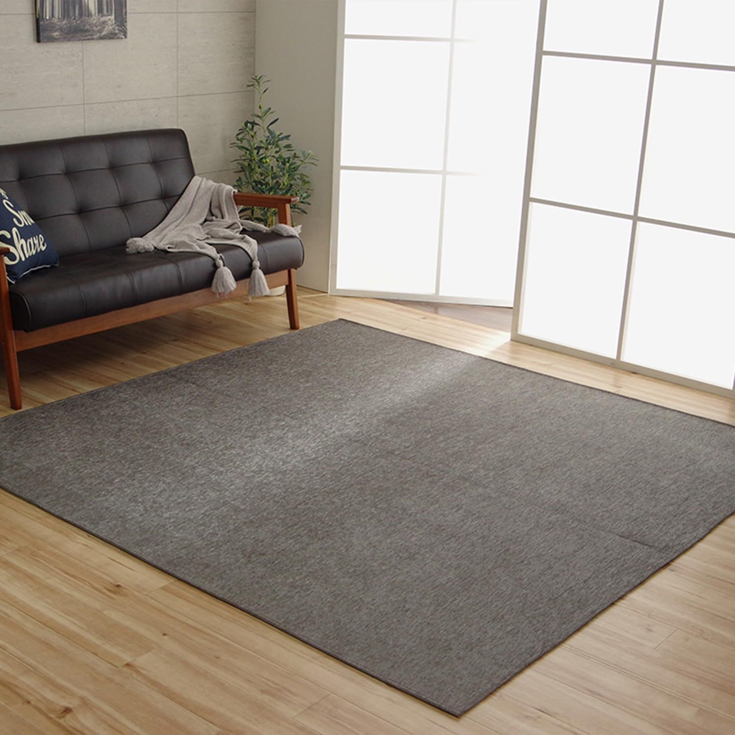 新品 イケヒコ ラグ カーペット 洗える 撥水 モデルノ グレー 約200×300cm 無地 シェニール シンプル 滑りにくい ＃1292340136602