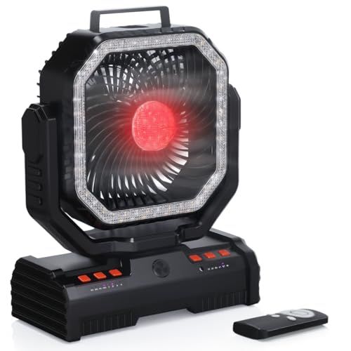 【40000mAh】 Shinmax キャンプ 扇風機 充電式扇風機 コードレス TYPE-C 風量4段階調節 自動首振り 最大150時間連続使用 3色高輝度LEDライト S0Sライト 切タイマー 静音 リモコン付き 吊り下げ 卓上用 dcモーター サーキ…