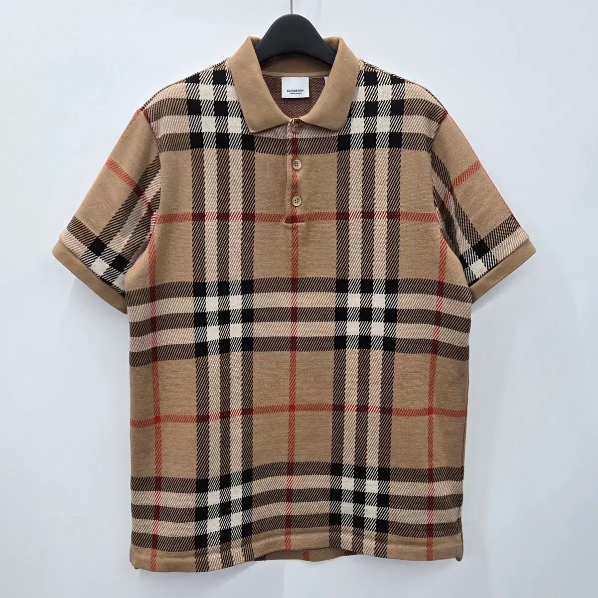 { M } バーバリー チェック カラ 半袖 Tシャツ