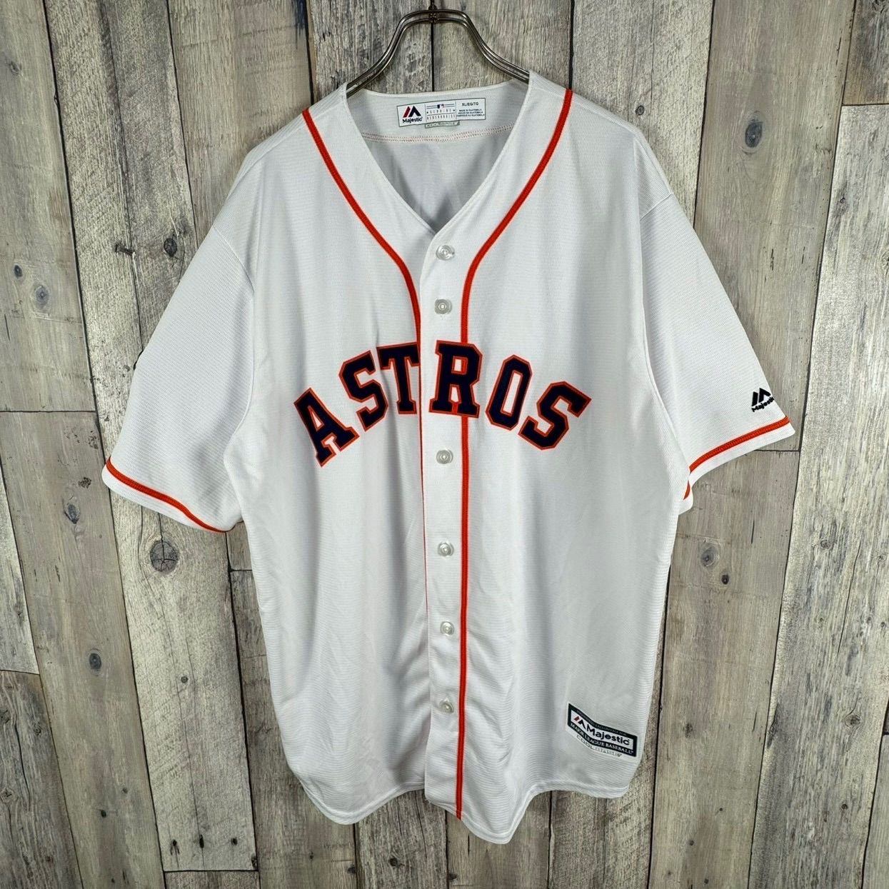 MLB MAJESTIC Majestic マジェスティック COOLBASE ASTROS ヒューストン アストロズ ベースボール シャツ ユニフォーム 今井 達也 半袖 シャツ メンズ XL サイズ