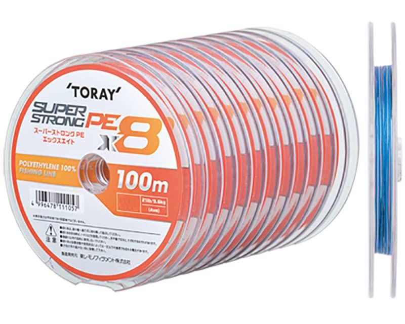 新品 東レ(TORAY) スーパーストロング PE X8 マルチカラー 100m 12連結 [1200m] 1.5号 14,418円