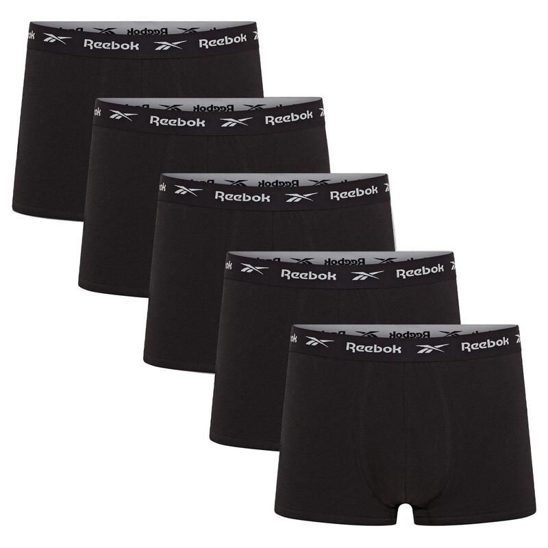 リーボック メンズ アンダーウェア ボクサーパンツ Reebok 5 Pack Trunks Mens Black ブラック