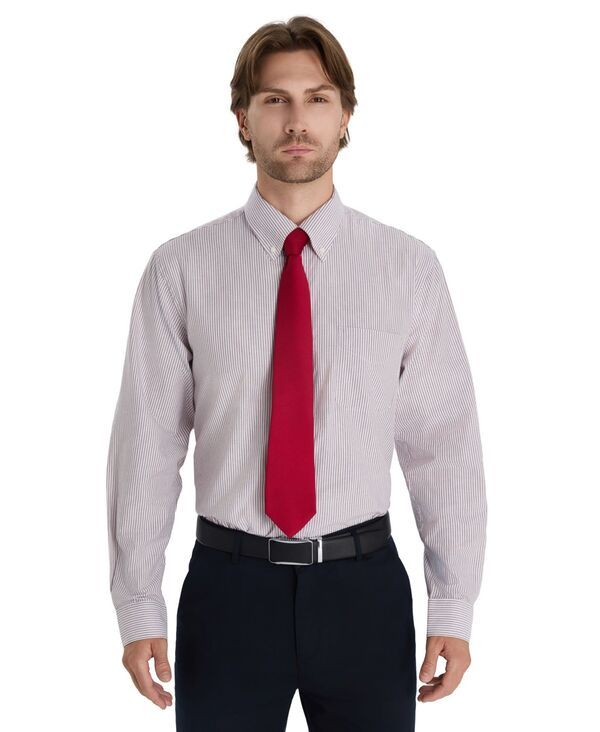 クラブルーム メンズ トップス シャツ プラスサイズ オックスフォード Club Room Mens Core Plus Oxford Shirt Crimson Combo クリムゾン
