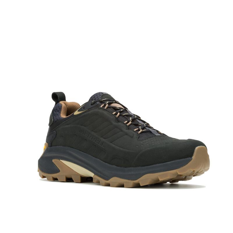 メレル メンズ シューズ ブーツ・レインブーツ レザー Merrell Moab Speed 2 Leather Waterproof Black ブラック