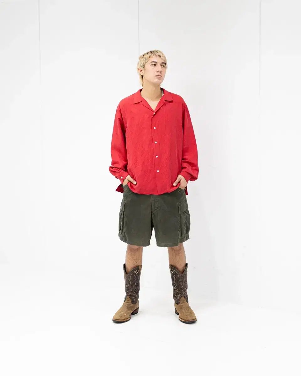 3 アプレッセ シルクリーン シャツ レッド
