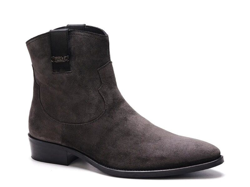 カルロスサンタナ メンズ シューズ ブーツ・レインブーツ Carlos by Carlosantana Zappa Cowboy Boot Grey Suede グレー