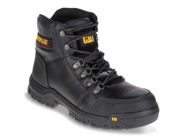 キャタピラー メンズ シューズ ブーツ・レインブーツ Tシャツ ブーツ Caterpillar Outline Steel Toe Work Boot Black ブラック