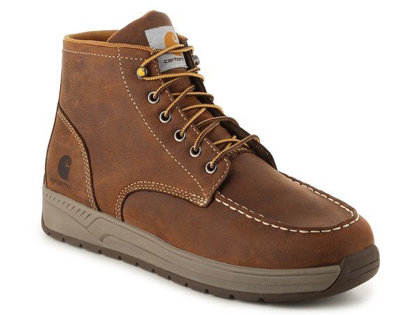 カーハート メンズ シューズ ブーツ・レインブーツ Carhartt Moc Toe Work Boot Dark Brown ブラウン