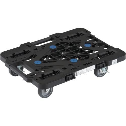 新品 TRUSCO(トラスコ) 平台車 軽量 ルートバンメッシュタイプ 370×500荷重100kg 連結・スタッキング可能 4輪 オール自在 ストッパー付 黒 MPK-500JS-BK × 3【ケース販売】