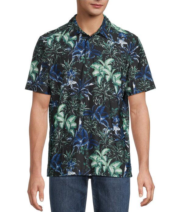 トッミーバハマ メンズ トップス シャツ Tommy Bahama Pebble Coast Canopy Short Sleeve Polo Shirt Black ブラック