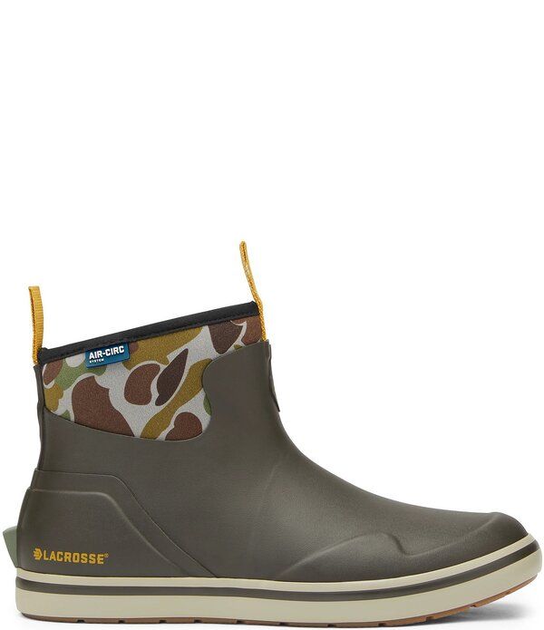 ラクロス メンズ シューズ ブーツ・レインブーツ LaCrosse Mens Alpha Waterproof 6 Deck Boots Black OliveCamo ブラック