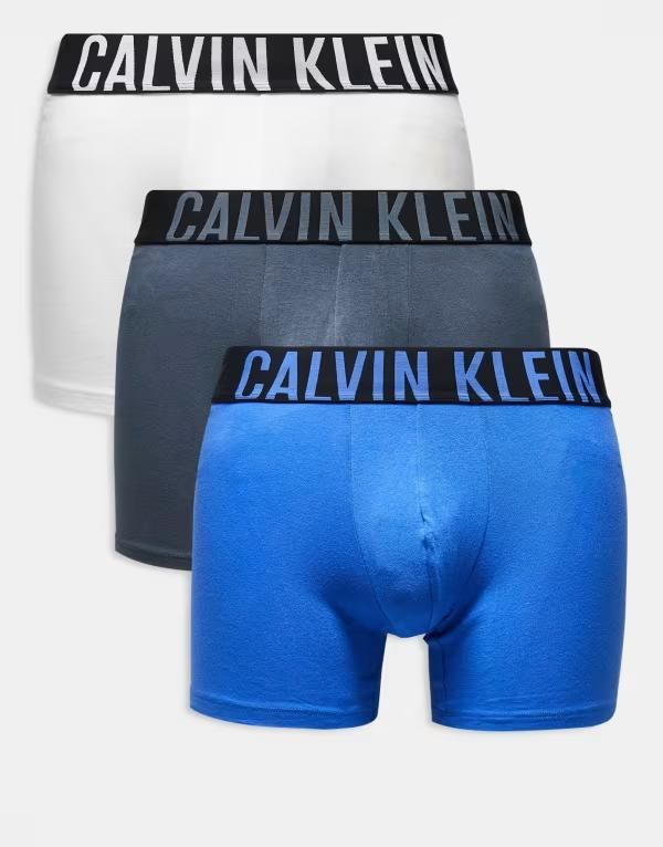 カルバンクライン メンズ アンダーウェア ボクサーパンツ コットン Calvin Kleintense Power 3 pack cotton boxer briefswhiteblue Multi