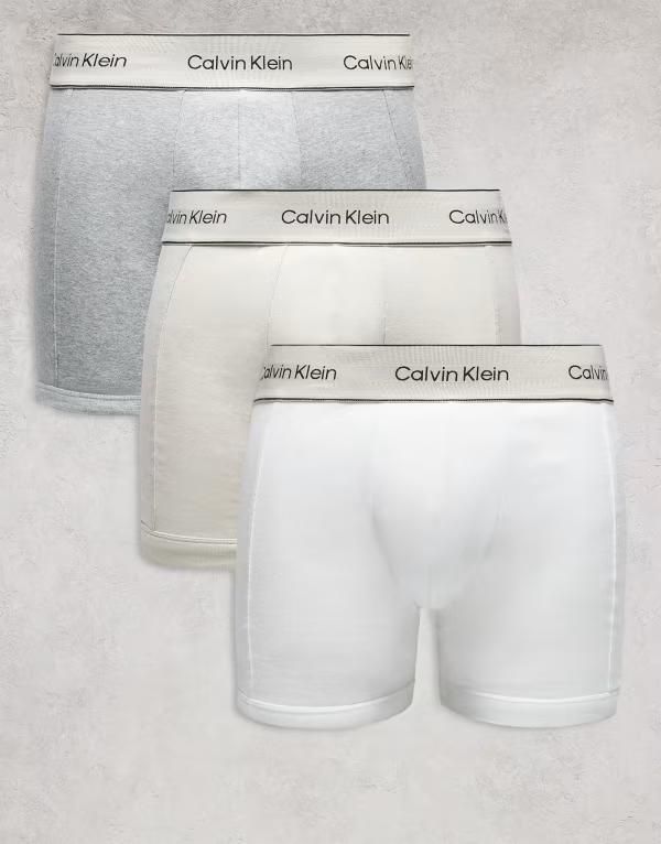 カルバンクライン メンズ アンダーウェア トランクス コットン Calvin Klein Heritage Cotton 3 pack boxer briefsgrayoyster Multi マルチ