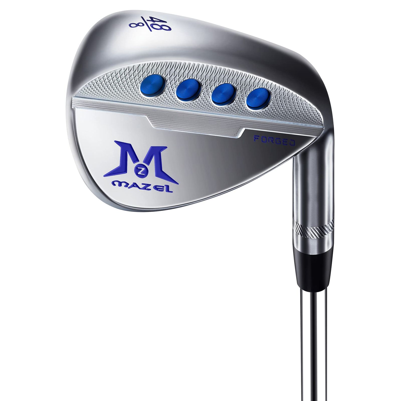 新品 MAZEL (マゼル) FORGED 鍛造ゴルフサンドウェッジ メンズ 右利き ロフト角:48度、50度、52度、54度、56度、58度、60度 ワイドソールウェッジ (ステンレス鋼（鍛造 - シルバー） Rフレックス 48 度 右利き)