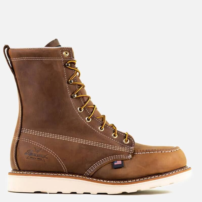 ソログッド メンズ シューズ ブーツ・レインブーツ Thorogood Mens American Heritage 8 Inch Crazyhorse Safety Toe Moc Toe Maxw