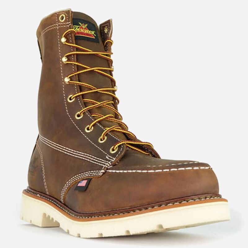 ソログッド メンズ シューズ ブーツ・レインブーツ Thorogood Mens American Heritage 8 Inch Crazyhorse Safety Toe Moc Toe Maxw
