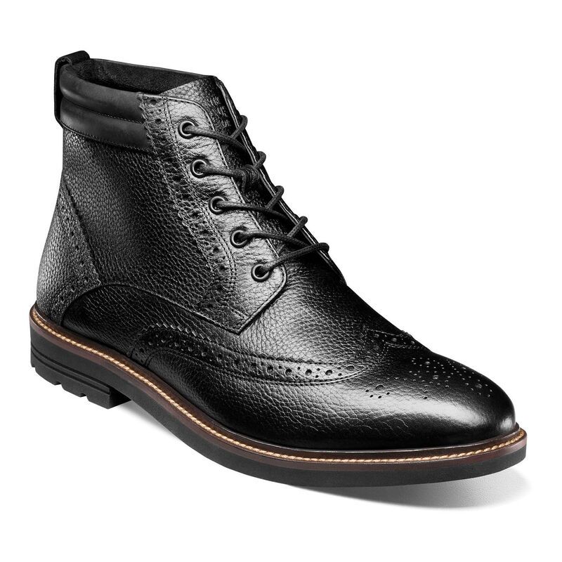 ノンブッシュ メンズ シューズ ブーツ・レインブーツ ウィングチップ レース Nunn BushR Odell II Mens Wingtip LaceUp Boots Black Tumbled ブ