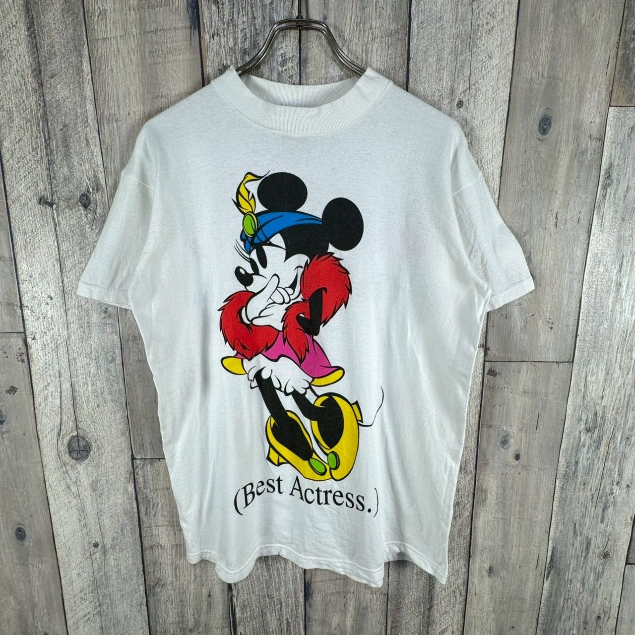 OLD DISNEY 90s ディズニー 米国製 USA製 ホワイト ミニーマウス 両面