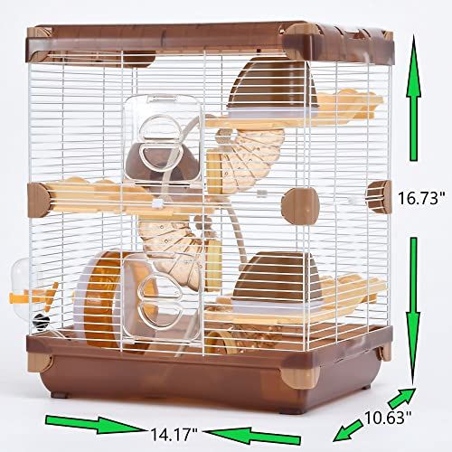 ハムスターケージ 小動物ケージ 3段階 ケージサイズ:36(W)x27(L)x42.5