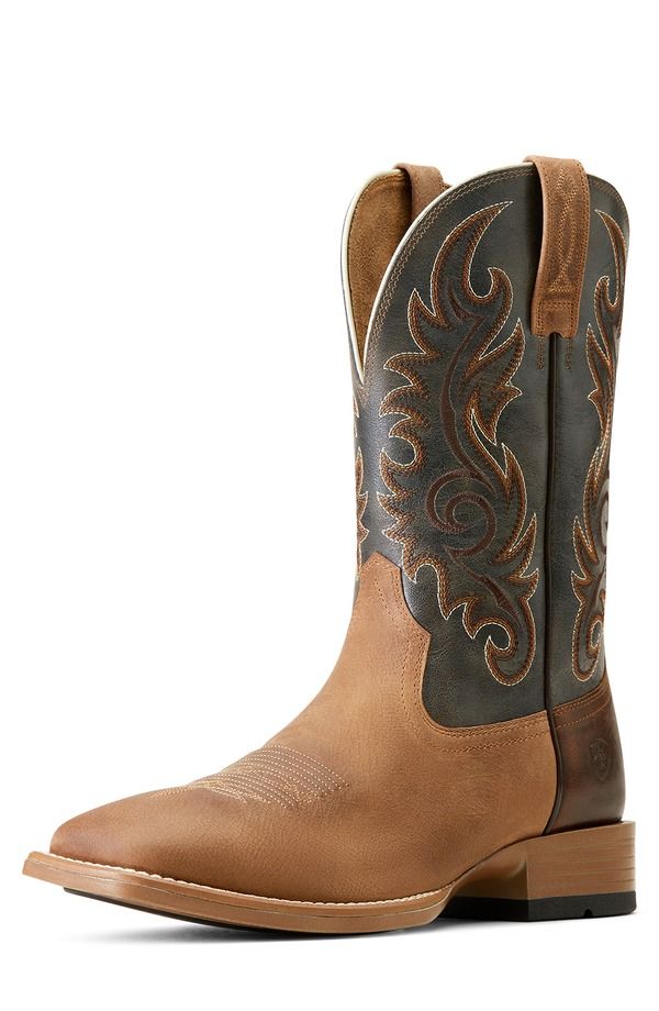 アリアト メンズ シューズ ブーツ・レインブーツ Ariat Lasco Ultra Western Boot Lightan Smokey Blue ブルー