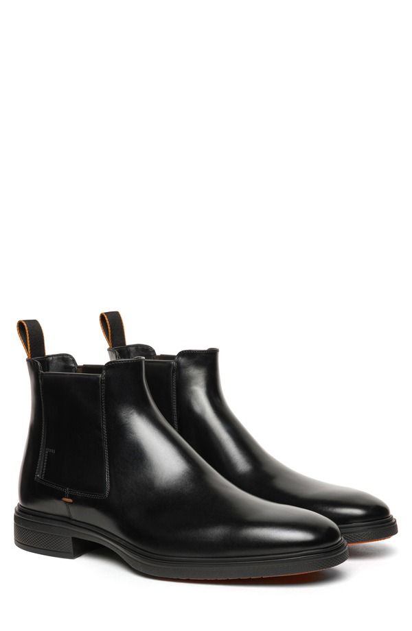 サントーニ メンズ シューズ ブーツ・レインブーツ チェルシーブーツ チェルシー Santoni Easy On Chelsea Boot Black ブラック