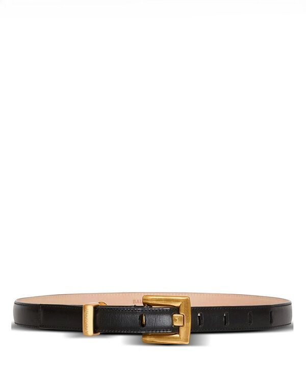 バルマン レディース アクセサリー ベルト レザー Balmain Anthem Calfskin Leather Belt Black ブラック