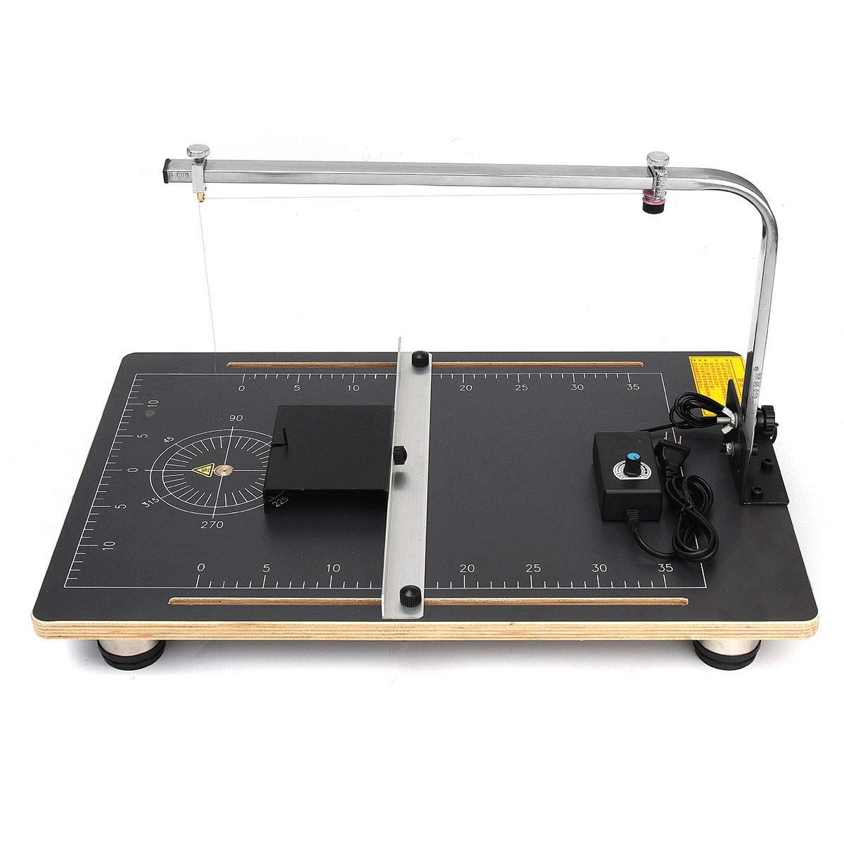 新品 INTBUYING 発砲スチロールカッター 卓上 スチロールカッター 電熱線カッター 直線角度切便利 温度調整でき 20ｍ電熱線付き