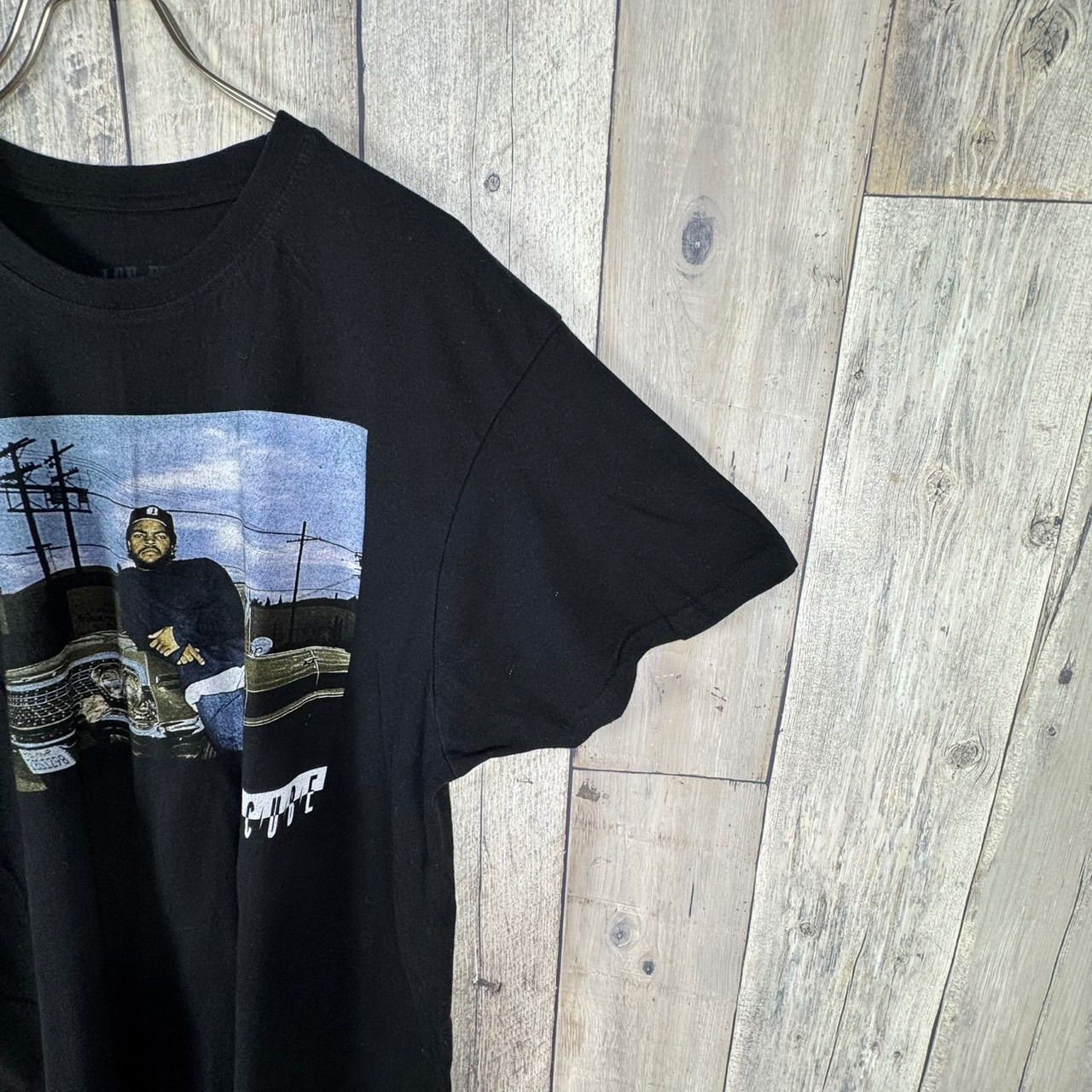 ICE CUBE アイスキューブ HIPHOP ラッパー ブラック 半袖 Tシャツ TEE
