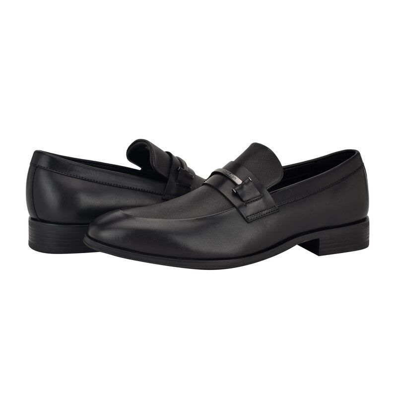 カルバンクライン メンズ シューズ ブーツ・レインブーツ Calvin Klein Dillie Black Leather ブラック