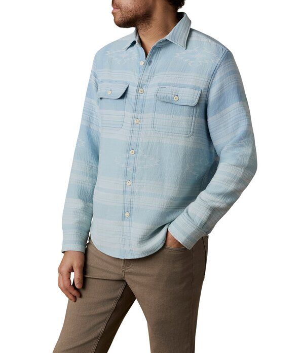 ファレティ メンズ トップス シャツ Faherty Dougood Feather Indigo Canyon Overshirt Indigo Star インディゴ