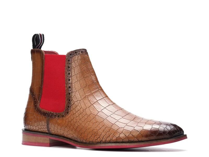 カルロスサンタナ メンズ シューズ ブーツ・レインブーツ Carlos by CarlosantanaMantra Bootan Croc Print タン