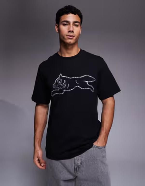 アイスクリーム メンズ トップス Tシャツ ICECREAM diamante running dog Tshirt Black ブラック