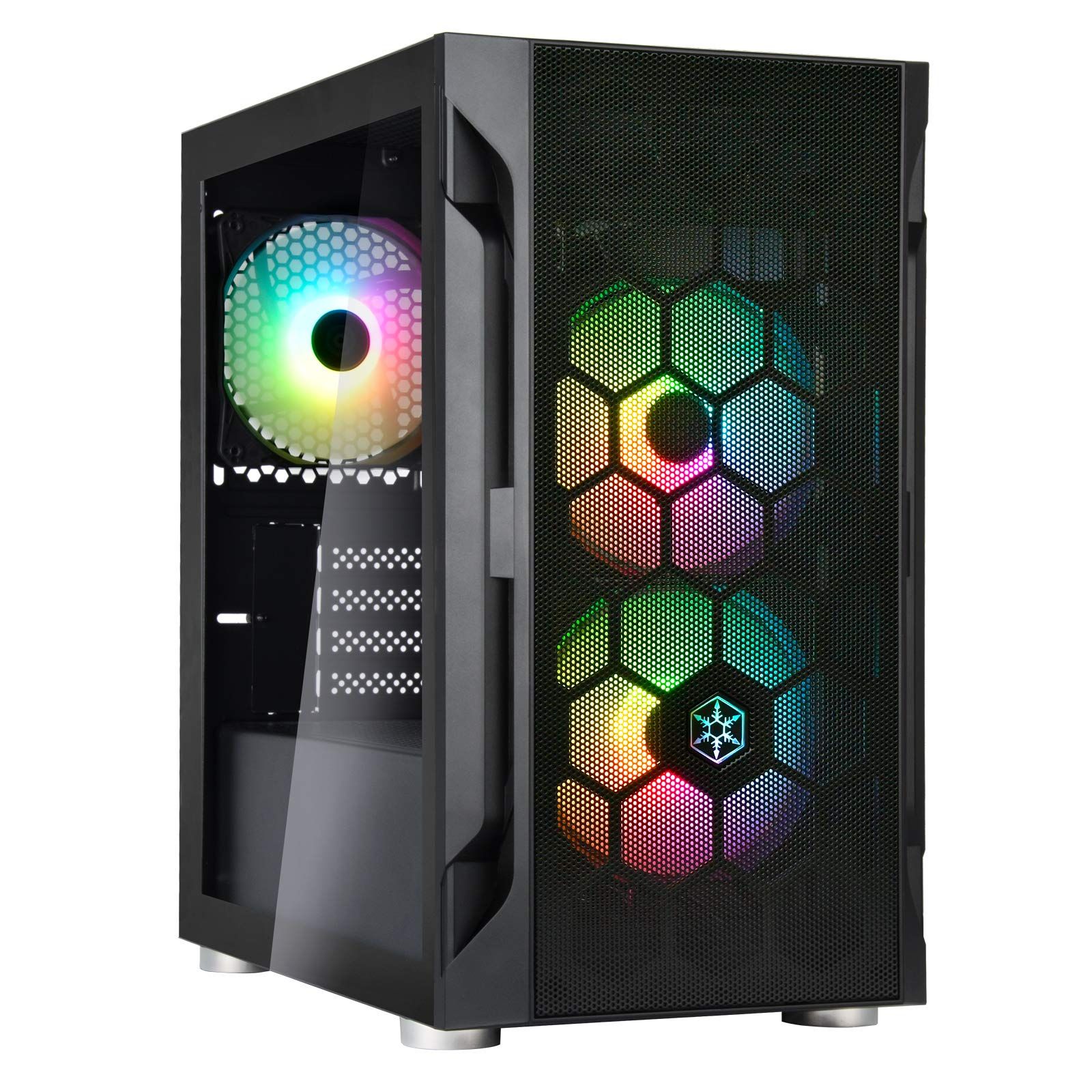新品 Silver Stone FARA H1 ARGBファン 3機搭載 メッシュフロント 強化ガラス ミニタワー型PCケース micro-ATX SST-FAH1MB-PRO【日本正規代理店品】