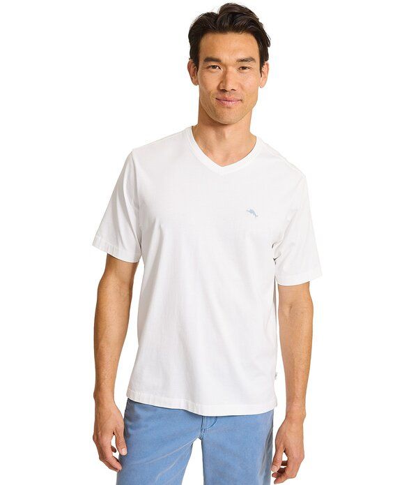 トッミーバハマ メンズ トップス シャツ Vネック トール Tommy Bahama Big Tall New Bali Skyline Short Sleeve VNeck TShirt White