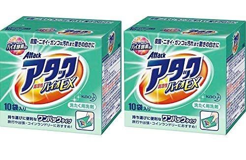 新品 【まとめ販売2箱セット】 花王 ワンパックアタック高活性バイオEX 10個パック 240g(24g×10個) ×2箱
