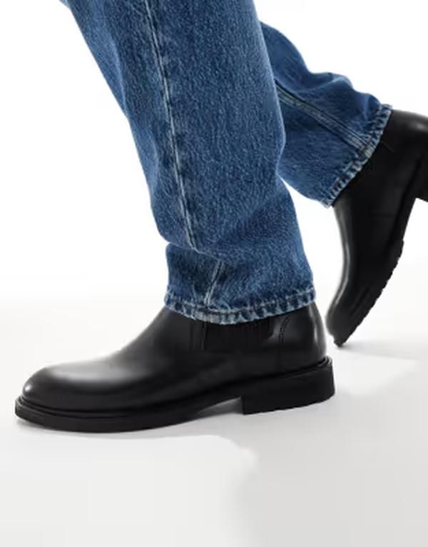 シュー メンズ ブーツ・レインブーツ チェルシーブーツ チェルシー schuh Declan chelsea boots BLACK PU ブラック