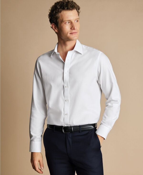 チャールズティリット メンズ トップス シャツ オックスフォード Charles Tyrwhitt MenslimFit NonIron Royal Oxfordresshirt White ホワイト