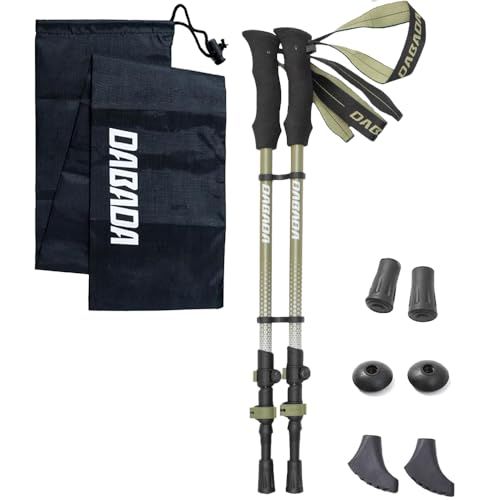DABADA ダバダ カーボントレッキングポールカムロック式 超軽量 高級カーボン製 【軽量 150g / 収納時 57cm】マット塗装 コンパクト 長さ調整可能 登山 杖 ストック送料無料 cd38a186