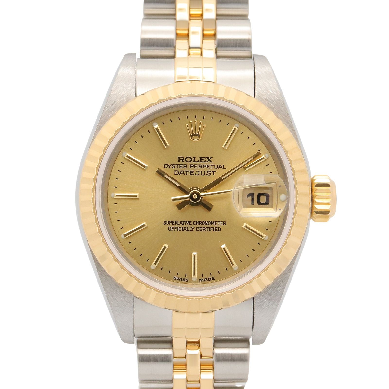ロレックス ROLEX 腕時計 デイトジャスト P番 79173 CH/BA K18（イエローゴールド） ステンレススチール デイトジャスト P番 レディース Used A