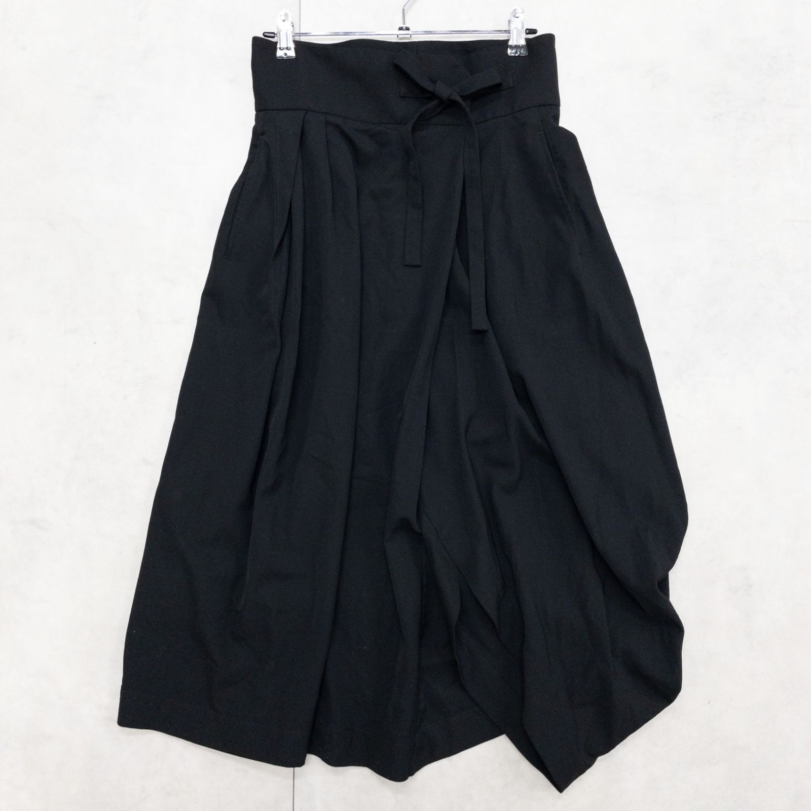 Chloe クロエ サルエルパンツ キュロット 変形 アシンメトリー コットン ブラック フランス製 レディース 36 b01526