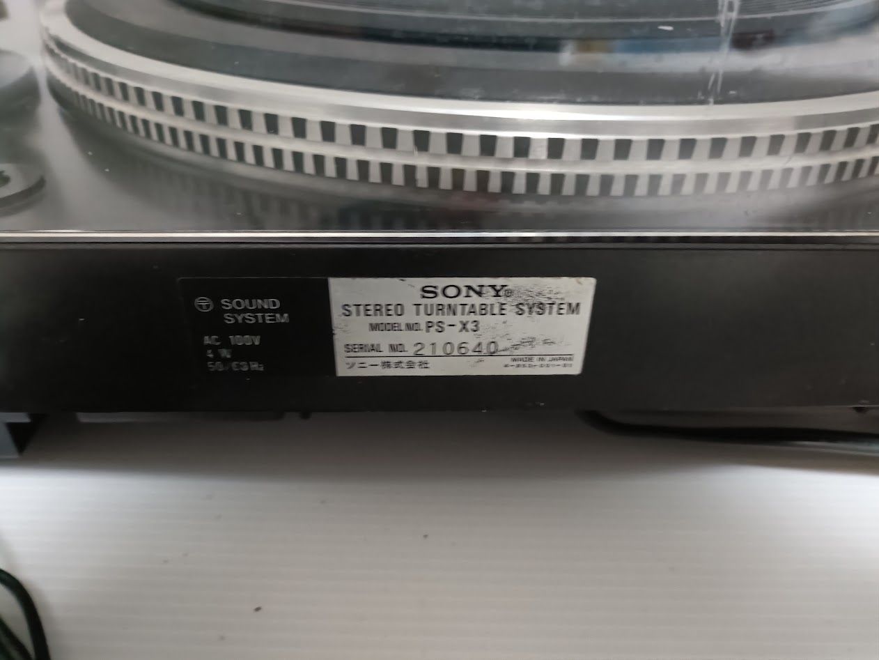 動作品】SONY PS-X3 ターンテーブル - メルカリ