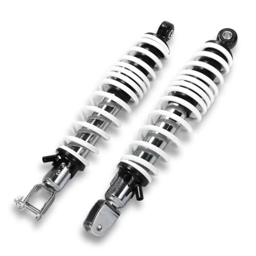 シグナスX リアサスペンション 320mm SE44J SE12J マジェスティ 125 5CA SE22 SE27 等 ヤマハ 用 バイク リアサス リアショックアブソーバー カスタム 2本セット 汎用 社外品 (ホワイト)ts 105ca5b0