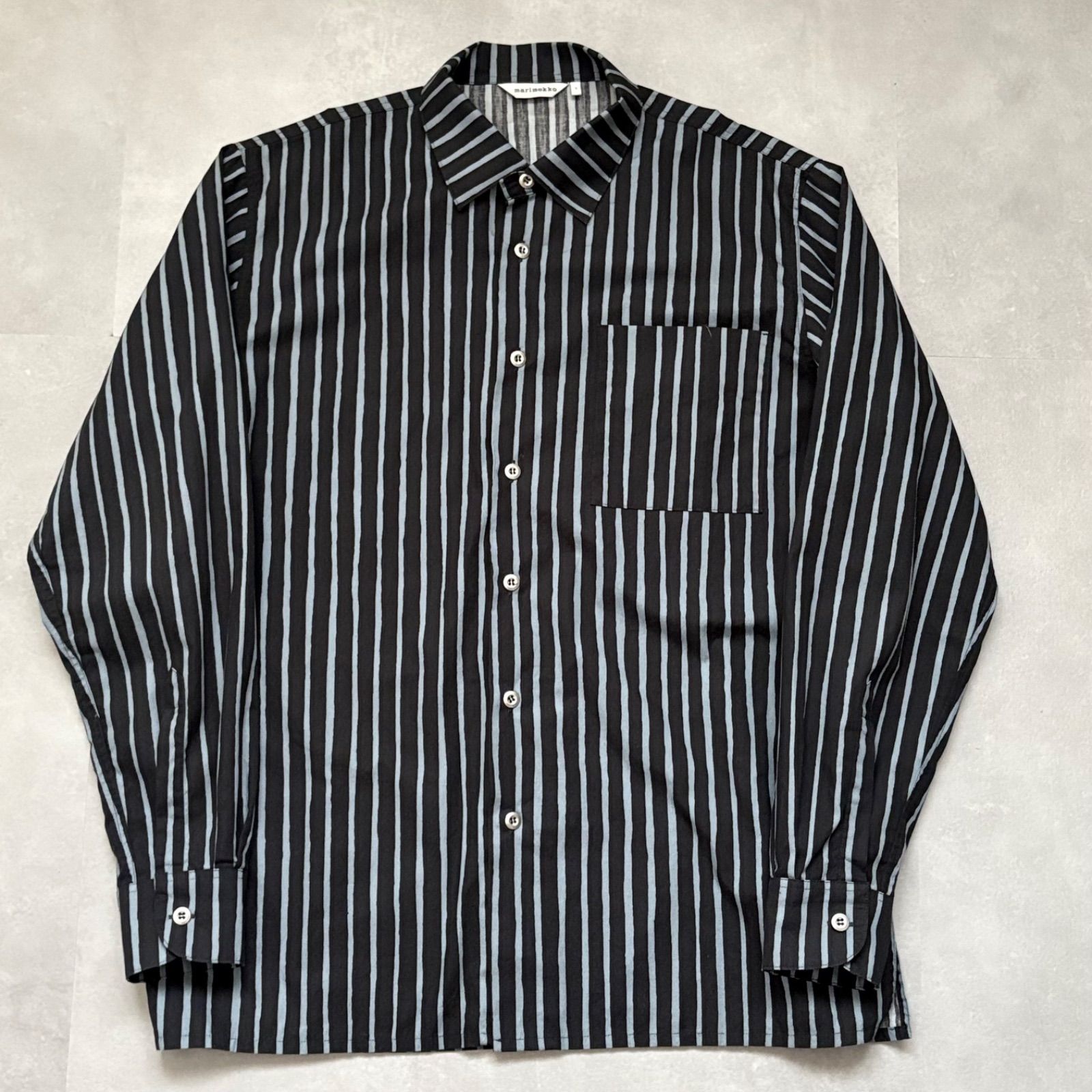 新品未使用　marimekko ヨカポイカシャツ　ストライプシャツ　レア marimekko マリメッコ ヨカポイカ ストライプシャツ メンズ ユニ