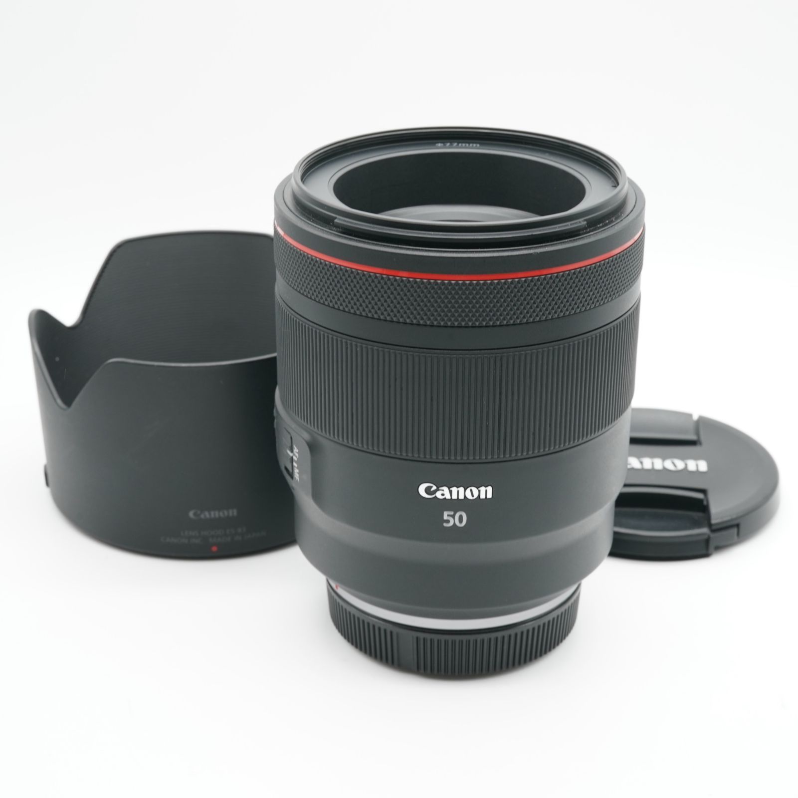 超極上 キヤノン CANON RF 50mm F1.2L USM あると嬉しい純正フード付！
