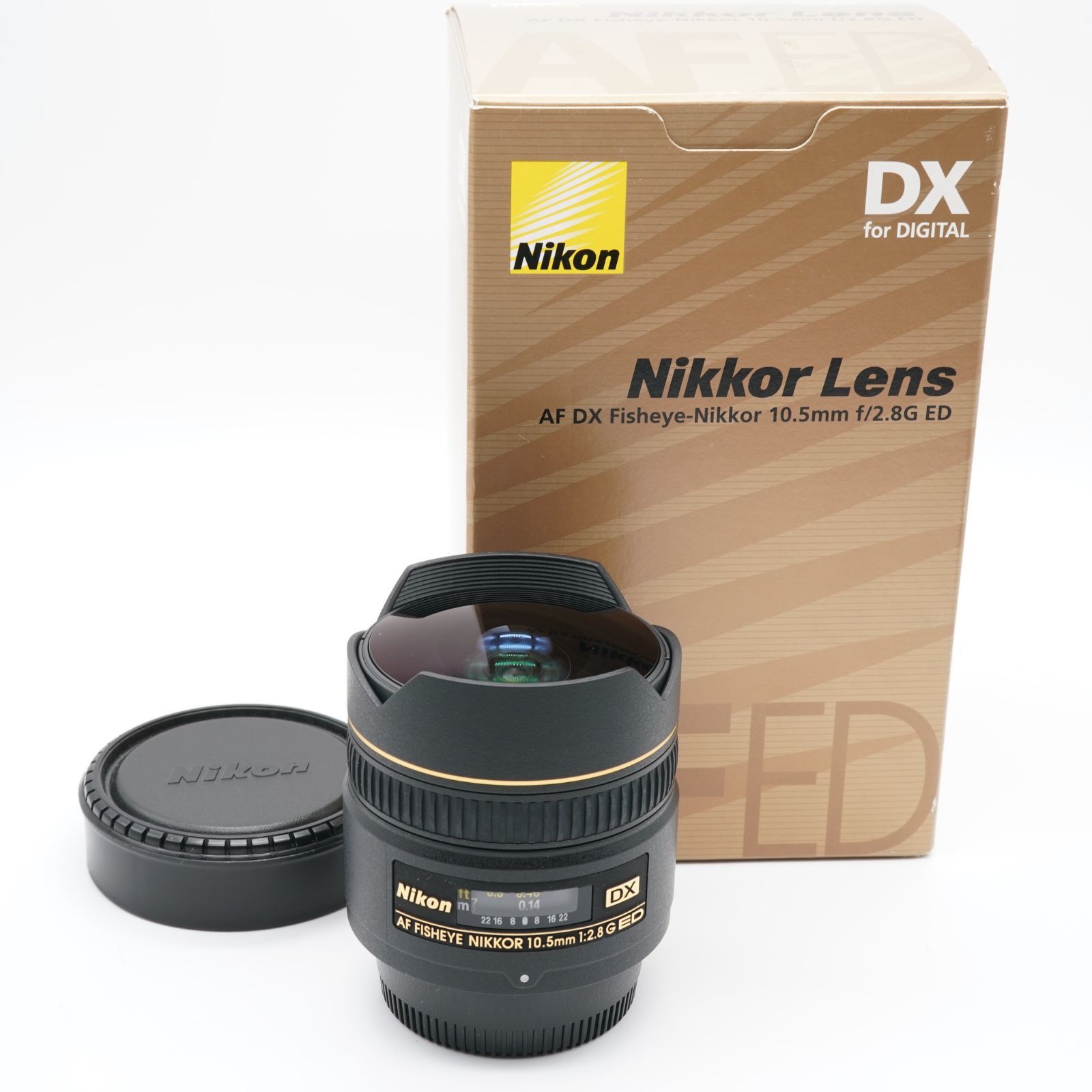新品級 ニコン NIKON AF DX Fisheye Nikkor ED 10.5mm F2.8G あると嬉しい元箱付！